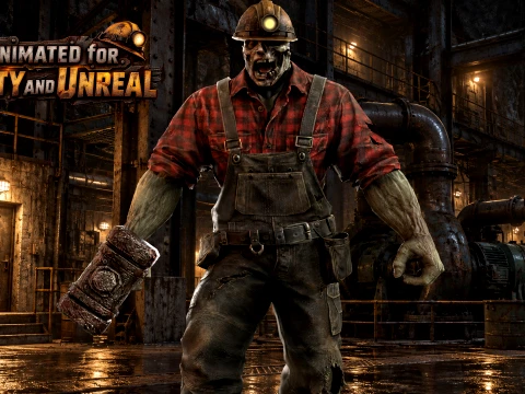Zombie Miner Juggernaut Seven 3D Model