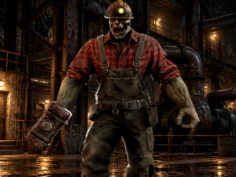 Zombie Miner Juggernaut Seven 3D Model