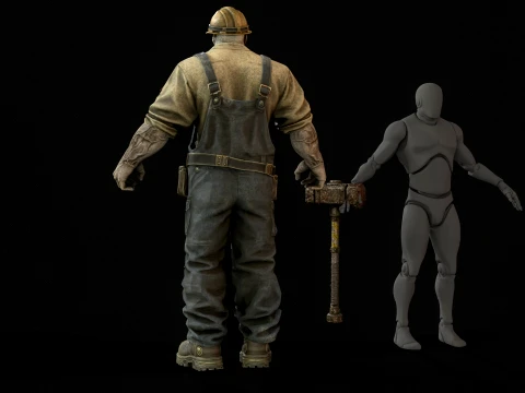 Zombie Miner Juggernaut Seven 3D Model