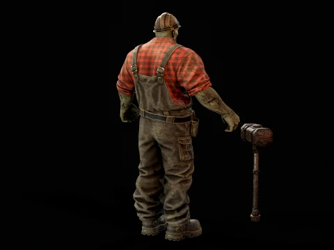 Zombie Miner Juggernaut Seven 3D Model