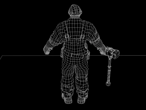 Zombie Miner Juggernaut Seven 3D Model