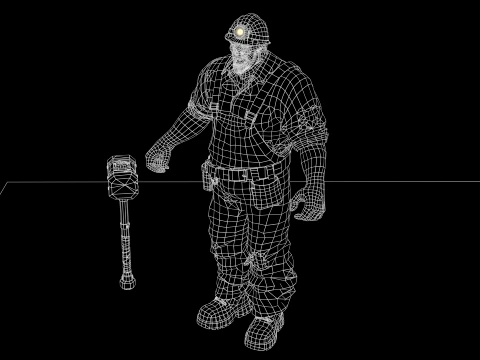 Zombie Miner Juggernaut Seven 3D Model