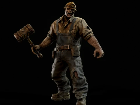 Zombie Miner Juggernaut Seven 3D Model