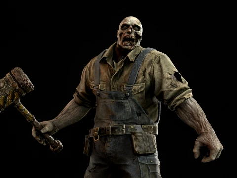 Zombie Miner Juggernaut Seven 3D Model