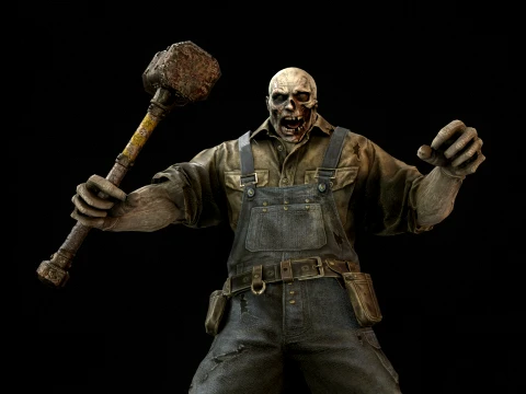 Zombie Miner Juggernaut Seven 3D Model