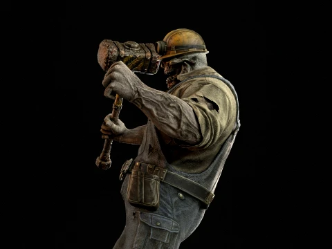 Zombie Miner Juggernaut Seven 3D Model