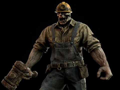 Zombie Miner Juggernaut Seven 3D Model