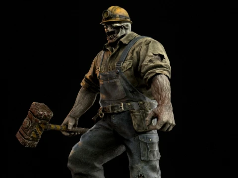 Zombie Miner Juggernaut Seven 3D Model