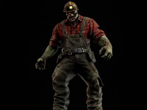Zombie Miner Juggernaut Seven 3D Model