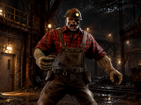 Zombie Miner Juggernaut Seven 3D Model