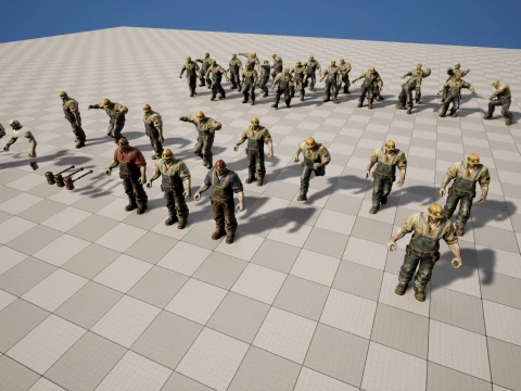 Zombie Miner Juggernaut Seven 3D Model