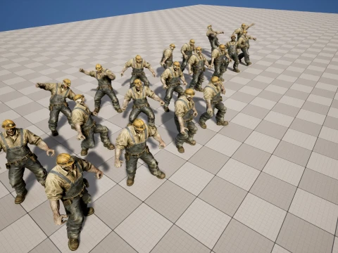 Zombie Miner Juggernaut Seven 3D Model