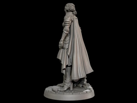 Royal Knight Woman 3D Print Ready Figurine 3D Print Model