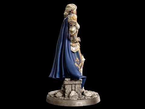 Royal Knight Woman 3D Print Ready Figurine 3D Print Model