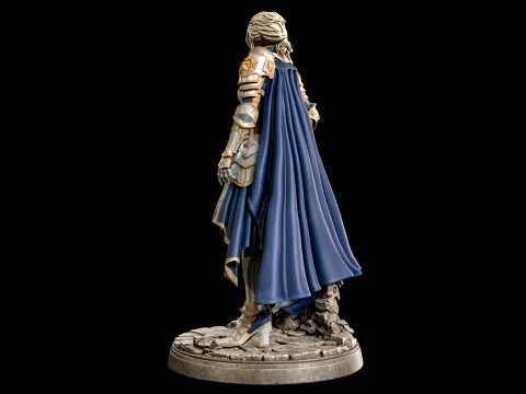 Royal Knight Woman 3D Print Ready Figurine 3D Print Model