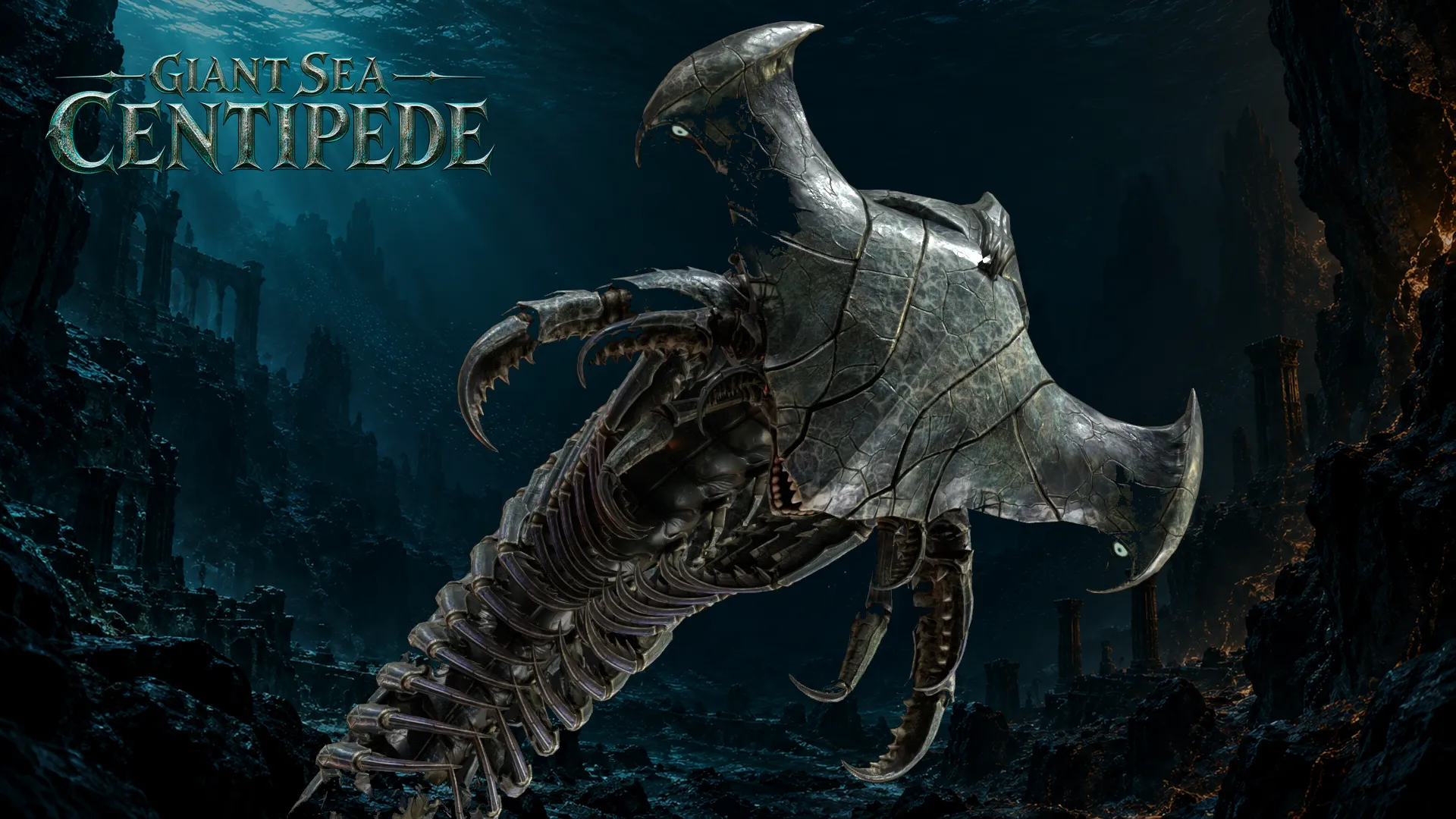 Giant Sea Centipede 3D Model .c4d .max .obj .3ds .fbx .stl .blend 