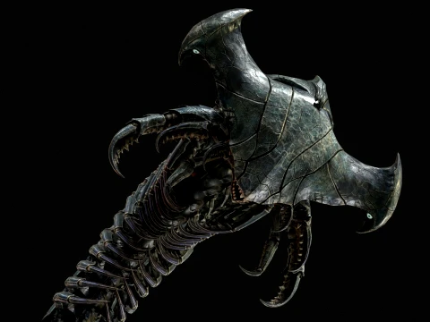 Giant Sea Centipede 3D Model