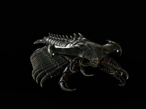 Giant Sea Centipede 3D Model