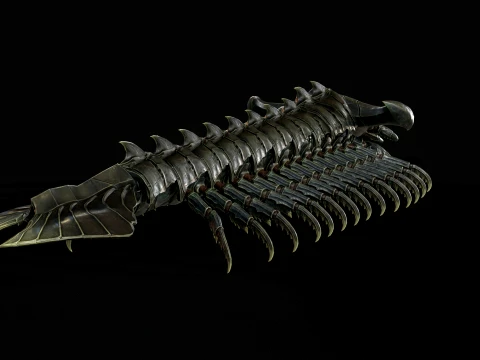 Giant Sea Centipede 3D Model