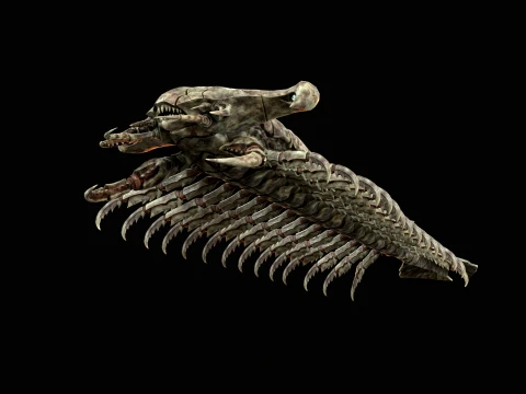 Giant Sea Centipede 3D Model