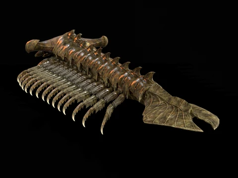 Giant Sea Centipede 3D Model