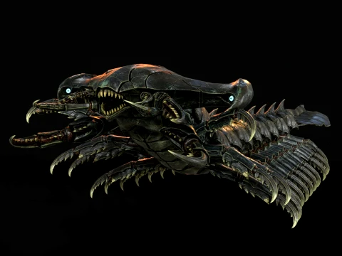 Giant Sea Centipede 3D Model