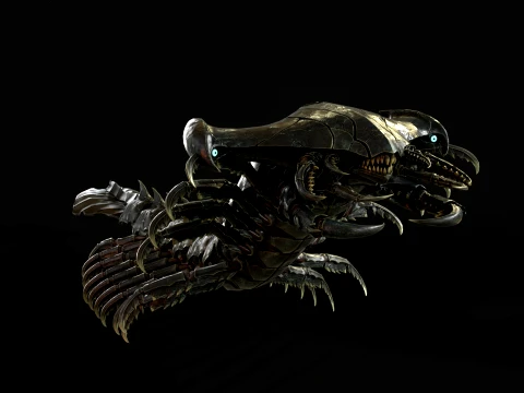 Giant Sea Centipede 3D Model