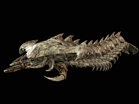 Giant Sea Centipede 3D Model