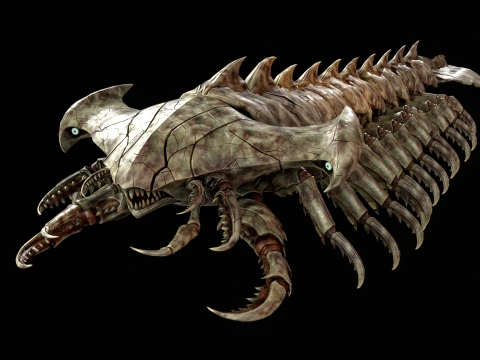 Giant Sea Centipede 3D Model