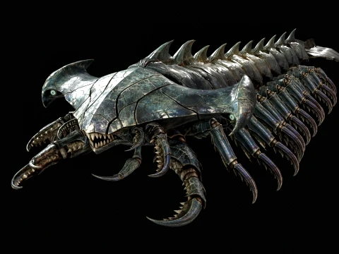 Giant Sea Centipede 3D Model