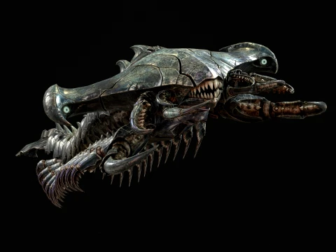 Giant Sea Centipede 3D Model