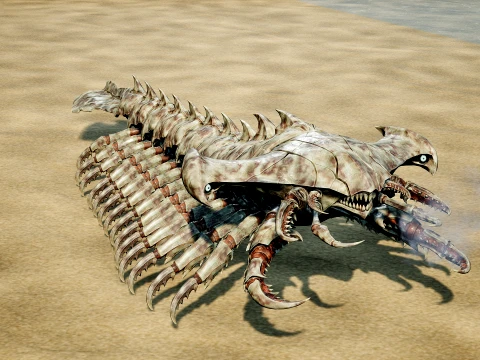 Giant Sea Centipede 3D Model
