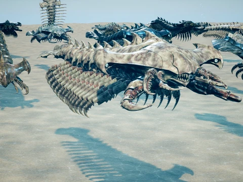 Giant Sea Centipede 3D Model