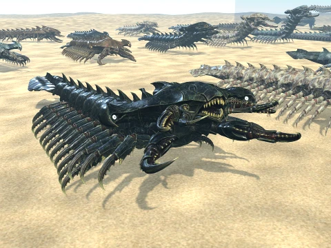 Giant Sea Centipede 3D Model