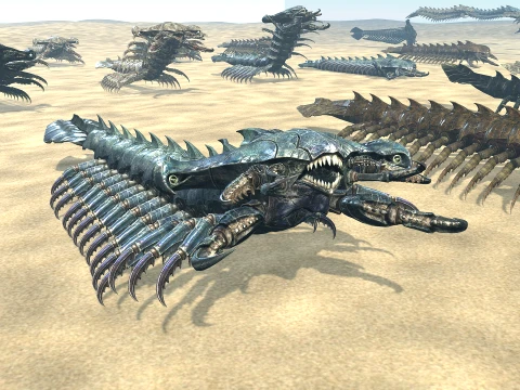 Giant Sea Centipede 3D Model