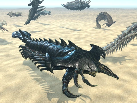 Giant Sea Centipede 3D Model