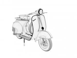 Classic Vintage Vespa 3D Model