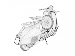 Classic Vintage Vespa 3D Model