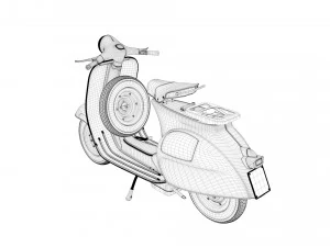 Classic Vintage Vespa 3D Model