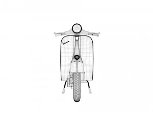 Classic Vintage Vespa 3D Model