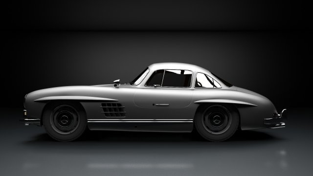 Mercedes Benz 300sl 1955 3D Model .c4d .max .obj .3ds .fbx .stl .blend 