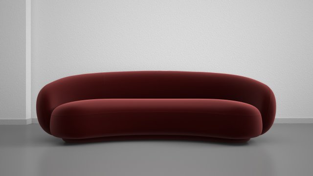 Red Velvet Sofa Modelo 3D .c4d .max .obj .3ds .fbx .stl .blend 