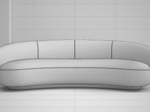 Red Velvet Sofa Modelo 3D