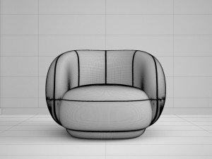 Red Velvet Sofa Modelo 3D