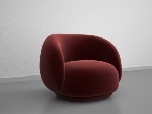 Red Velvet Sofa Modelo 3D
