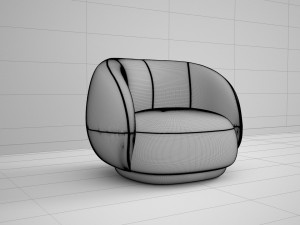 Red Velvet Sofa Modelo 3D
