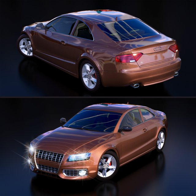 audi a5 3D 모델 .c4d .max .obj .3ds .fbx .stl .blend