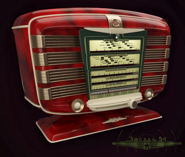 radio zvezda-54 3D Model .c4d .max .obj .3ds .fbx .stl .blend