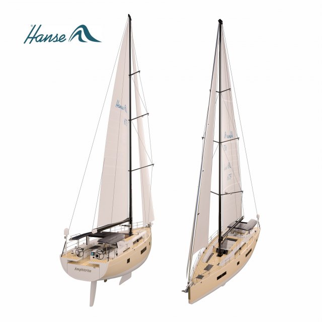 hanse 675 yacht Modelo 3D .c4d .max .obj .3ds .fbx .stl .blend 