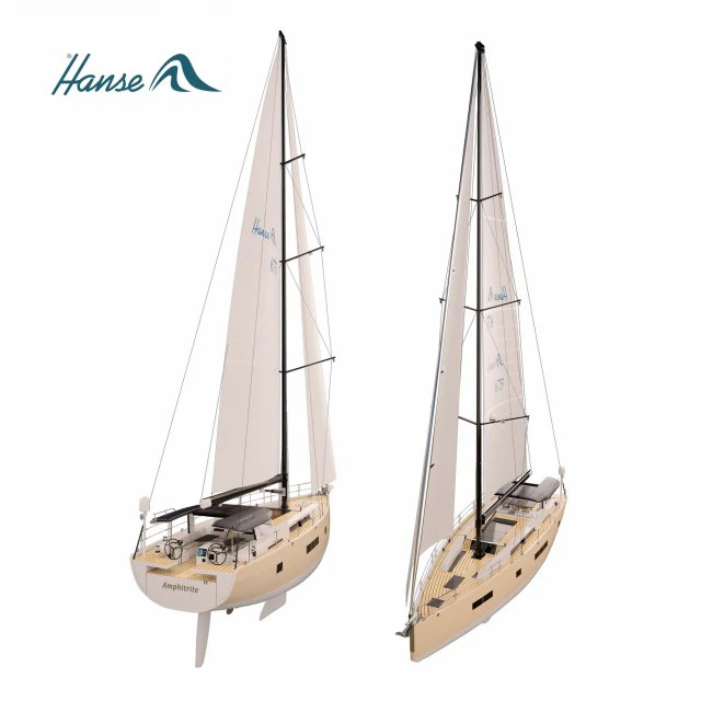 hanse 675 yacht 3D Model .c4d .max .obj .3ds .fbx .stl .blend